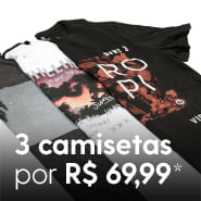 3 Camisetas por R$69,99