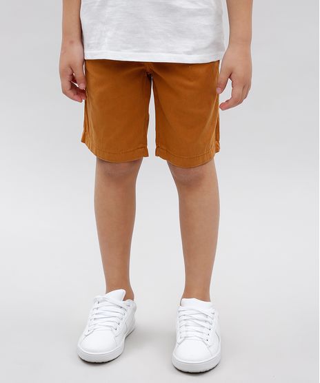 Bermuda-de-Sarja-Infantil-Reta-Caramelo-8525724-Caramelo_1
