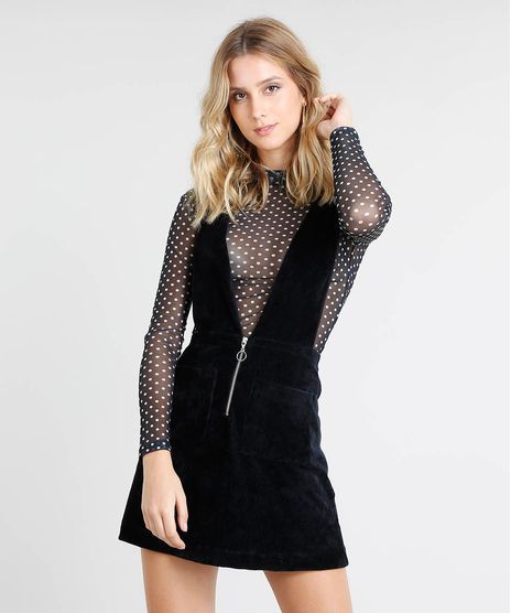 Salopete-Feminina-em-Veludo-Cotele-com-Ziper-de-Argola-Preta-9462373-Preto_1