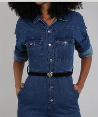 Cinto-Feminino-Em-Veludo-Com-Fivela-Coracao-Preto-9551478-Preto_2