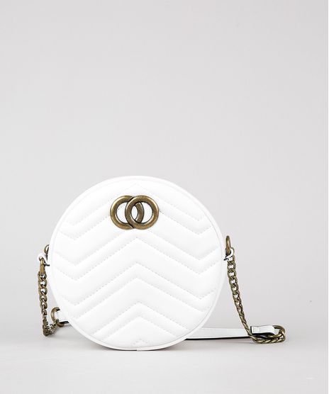 Bolsa-Feminina-Transversal-Pequena-Redonda-com-Matelasse-Branca-9484883-Branco_1