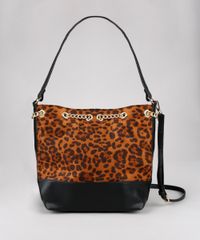 Bolsa-Hobo-Feminina-Grande-com-Estampa-Animal-Print-e-Corrente-Preta-9484657-Preto_1