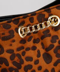 Bolsa-Hobo-Feminina-Grande-com-Estampa-Animal-Print-e-Corrente-Preta-9484657-Preto_6