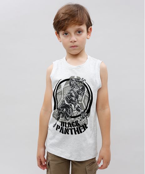 Regata-Infantil-Pantera-Negra-Decote-Careca-Cinza-Mescla-Claro-9503054-Cinza_Mescla_Claro_1