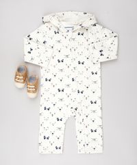Macacao-Infantil-Estampado-de-Bichinhos-em-Moletom-com-Capuz-Manga-Longa-Bege-Claro-9451000-Bege_Claro_3