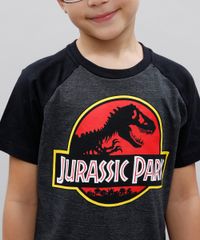 Camiseta-Infantil-Jurassic-Park-Raglan-Manga-Curta-Cinza-Mescla-Escuro-9541369-Cinza_Mescla_Escuro_4