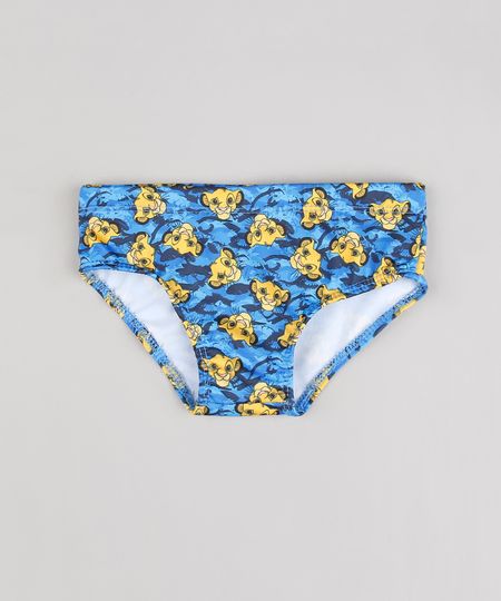 Sunga-Infantil-O-Rei-Leao-Estampada-Simba-com-Protecao-UV-50-Azul-9522485-Azul_1