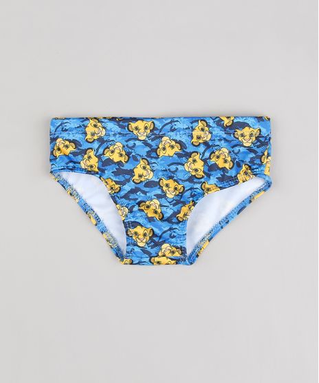 Sunga-Infantil-O-Rei-Leao-Estampada-Simba-com-Protecao-UV-50-Azul-9522485-Azul_1