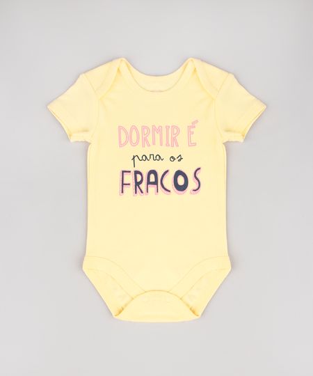Body-Infantil--Dormir-e-para-os-Fracos--Manga-Curta-Amarelo-9443094-Amarelo_1