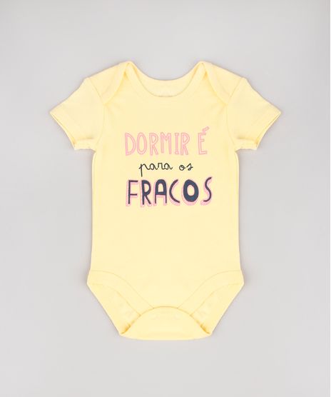 Body-Infantil--Dormir-e-para-os-Fracos--Manga-Curta-Amarelo-9443094-Amarelo_1