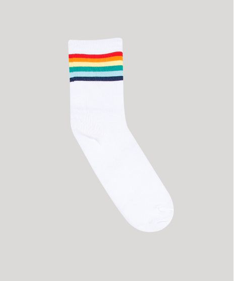 Meia-Feminina-Pride-Cano-Alto-Arco-Iris-Branca-9601444-Branco_1