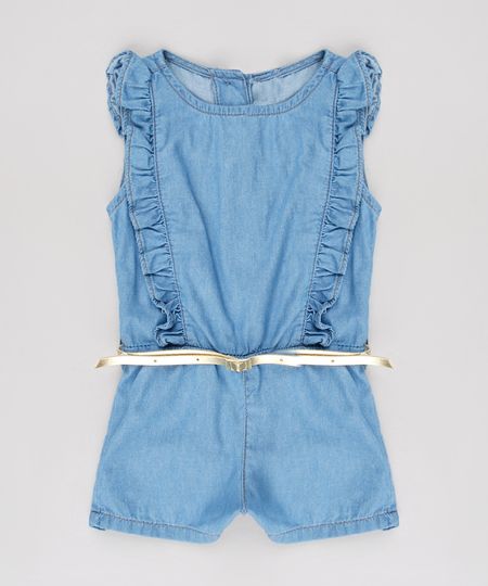 Macaquinho-Jeans-Infantil-com-Babado-e-Cinto-Sem-Manga-Azul-Claro-9561504-Azul_Claro_1