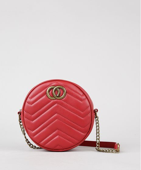 Bolsa-Feminina-Transversal-Pequena-Redonda-com-Matelasse-Vermelha-9484883-Vermelho_1