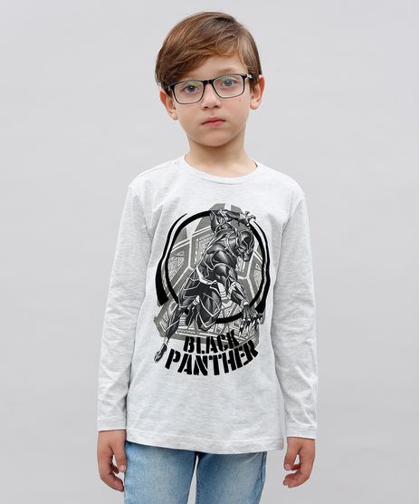 Camiseta-Infantil-Pantera-Negra-Decote-Careca-Manga-Longa-Cinza-Mescla-Claro-9503055-Cinza_Mescla_Claro_1