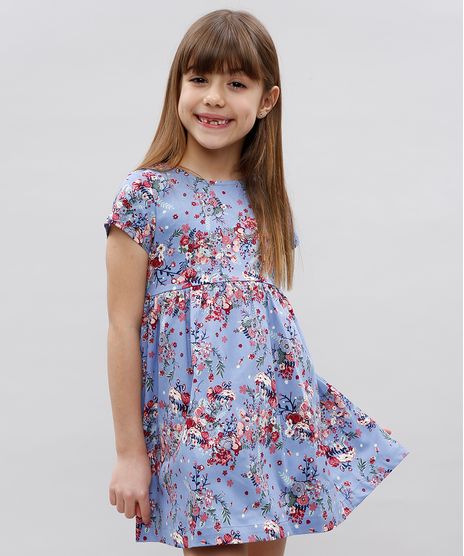 Vestido-Infantil-Estampado-Floral-Manga-Curta-Lilas-9364778-Lilas_1