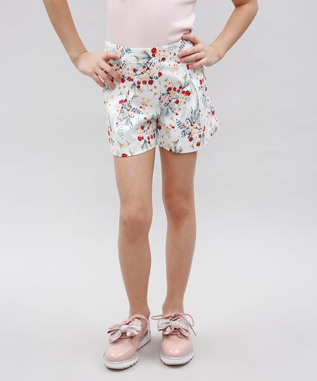 Short-Infantil-Estampado-Floral-com-Pregas-Branco-9364752-Branco_1 Short-Infantil-Estampado-Floral-com-Pregas-Branco-9364752-Branco_1