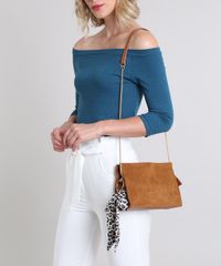 Bolsa-Feminina-Transversal-Media-em-Suede-com-Lenco-e-Corrente-Caramelo-9484654-Caramelo_2