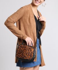 Bolsa-Feminina-Pequena-com-Estampa-Animal-Print-Alca-Transversal-Removivel-Preta-9484658-Preto_2