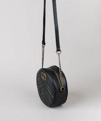 Bolsa-Feminina-Transversal-Pequena-Redonda-com-Matelasse-Preta-9484883-Preto_3