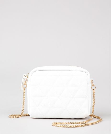 Bolsa-Feminina-Transversal-Pequena-com-Matelasse-Alca-Corrente-Branca-9484650-Branco_1