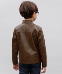 Jaqueta-Infantil-Biker-com-Recorte-e-Bolsos-Marrom-9363969-Marrom_2