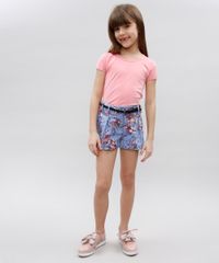 Short-Infantil-Estampado-Floral-com-Pregas-e-Cinto-Lilas-9364751-Lilas_3