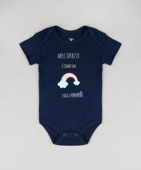 Body-Infantil--Meu-Sorriso-e-Como-um-Arco-Iris--Manga-Curta-Azul-Marinho-9443098-Azul_Marinho_1