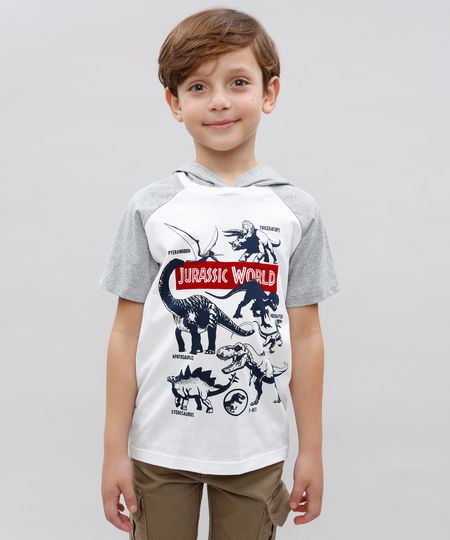 Camiseta-Infantil-Jurassic-World-com-Capuz-Manga-Curta-Gola-Careca-Off-White-9541362-Off_White_1