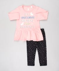 Conjunto-Infantil-de-Blusa-com-Babado-Manga-Longa-Rosa---Calca-Legging-Estampada-de-Poa-Preta-9557596-Preto_1