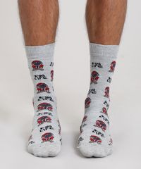 Meia-Masculina-Cano-Alto-Divertida-Estampada-de-Cachorros-Cinza-Mescla-9560941-Cinza_Mescla_4