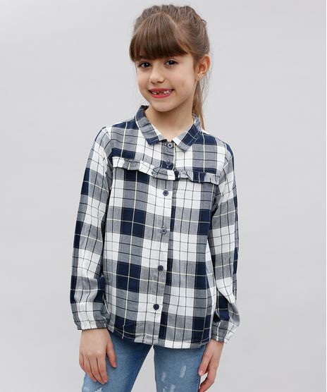 Camisa-infantil-Estampada-Xadrez-com-Brilho-e-Babado-Manga-Longa-Azul-Marinho-9549419-Azul_Marinho_1