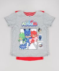 Camiseta-Infantil-PJ-Masks-com-Capa-Removivel-Manga-Curta-Cinza-Mescla-9575883-Cinza_Mescla_1