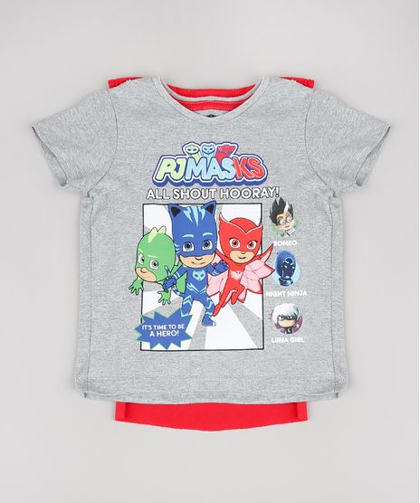Camiseta-Infantil-PJ-Masks-com-Capa-Removivel-Manga-Curta-Cinza-Mescla-9575883-Cinza_Mescla_1