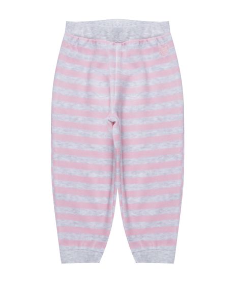 Calca-Listrada-em-Plush-de-Algodao---Sustentavel-Rosa-Claro-8433434-Rosa_Claro_1
