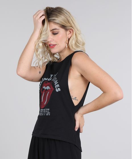 Regata-Feminina-de-Banda-The-Rolling-Stones-Cavada-Decote-Redondo-Preta-9446130-Preto_1