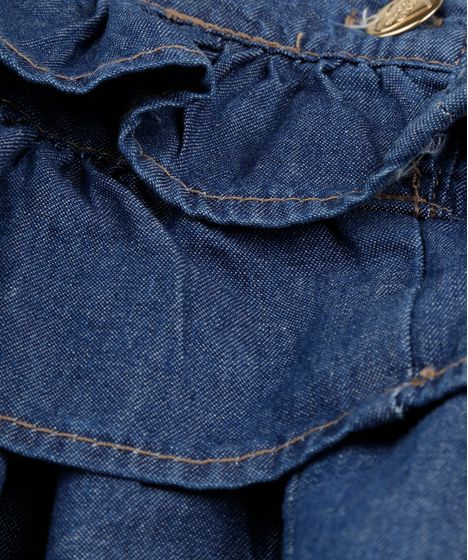 modelo de saia jeans com babado