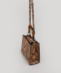 Bolsa-Feminina-Media-Croco-Estampada-Animal-Print-com-Alca-de-Mao-Bege-9484652-Bege_3