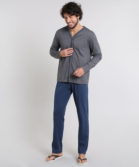 Pijama-Masculino-com-Botoes-Manga-Longa-Cinza-Mescla-Escuro-9556243-Cinza_Mescla_Escuro_1 Pijama-Masculino-com-Botoes-Manga-Longa-Cinza-Mescla-Escuro-9556243-Cinza_Mescla_Escuro_1