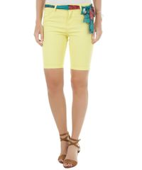 Bermuda-Ciclista-com-Faixa-Amarela-8508750-Amarelo_1