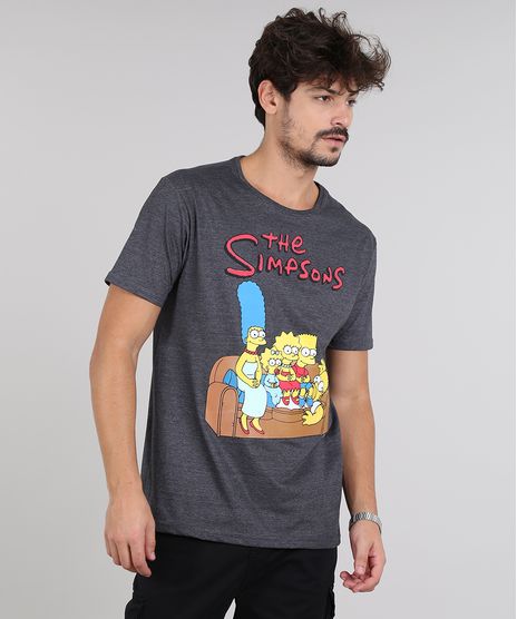 Camiseta-Masculina-Os-Simpsons-Manga-Curta-Gola-Careca-Cinza-Mescla-Escuro-9035443-Cinza_Mescla_Escuro_1