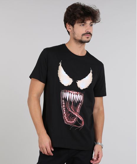 Camiseta-Masculina-Venom-Manga-Curta-Gola-Careca-Preta-9512389-Preto_1