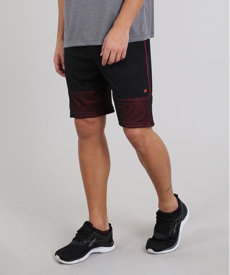 Bermuda-Masculina-Esportiva-Ace-com-Recorte-em-Tela-Preta-9517271-Preto_1
