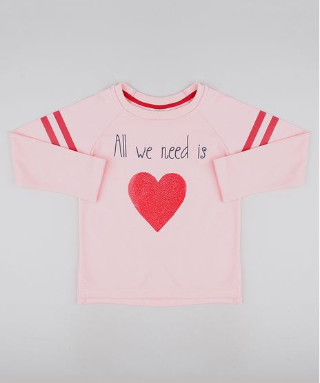 Blusao-Infantil--All-we-need-is-love--em-Moletom-Rosa-9591143-Rosa_1