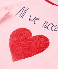 Blusao-Infantil--All-we-need-is-love--em-Moletom-Rosa-9591143-Rosa_4