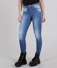 Calca-Feminina-Sawary-Skinny-Cropped-com-Faixa-Animal-Print-Azul-Medio-9617990-Azul_Medio_1