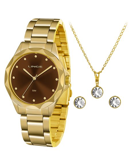 Kit-de-Relogio-Analogico-Lince-Feminino---Brinco---Colar---LRGJ076L-K288N1KX-Dourado-9651350-Dourado_1