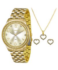 Kit-de-Relogio-Analogico-Lince-Feminino---Brinco---Colar---LRG4370L-K168C2KX-Dourado-8505927-Dourado_1