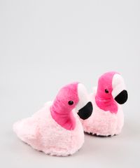 Pantufa-Infantil-Slipper-Flamingo-em-Pelo-Rosa-Claro-9454196-Rosa_Claro_2