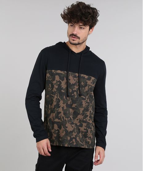 Camiseta-Masculina-com-Estampada-Camuflada-e-Capuz-Manga-Longa-Preta-9614588-Preto_1