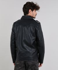 Jaqueta-Biker-Masculina-com-Bolsos-e-Martingale-Preta-9362543-Preto_2